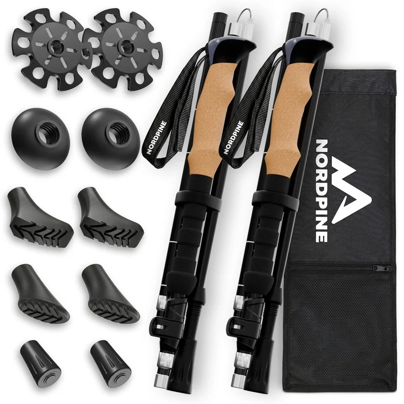 Faltbare Wanderstöcke aus Carbon / Aluminium