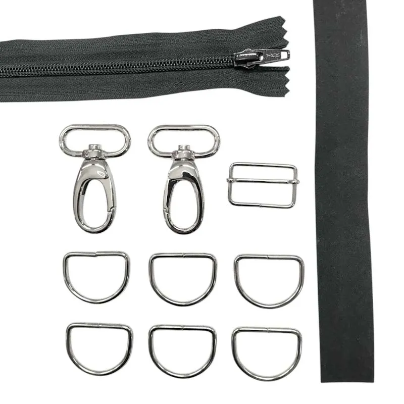 Kit Accessori Metallo 30mm con Cerniera e Sbieco Per Borsa A Mano A97