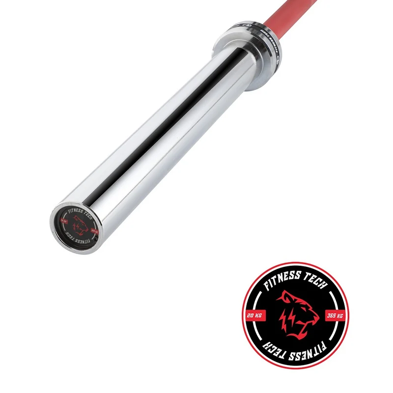 Barra olimpica rossa 2.2m x 50mm - 4 cuscinetti (365 kg)