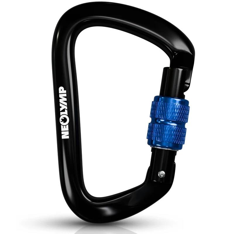 Ultraleichter Verschlusskarabiner mit Screw-Lock (Aluminium, mit Schnellverschluss) (Karabiner 2er-Set)