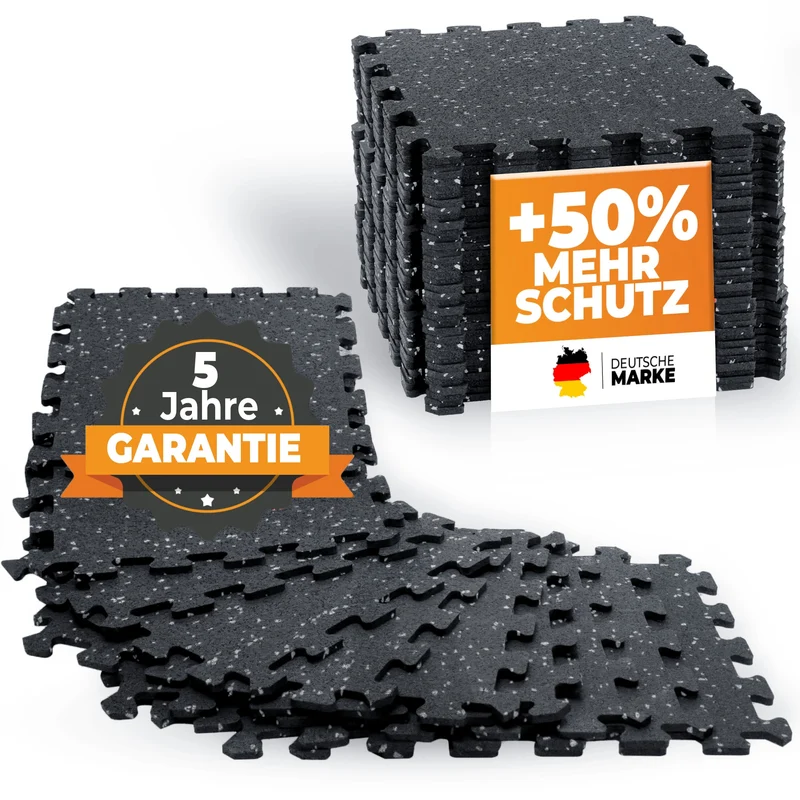 Premium Bodenschutzmatte aus extra dichtem Kautschuk (schwarz-grau)