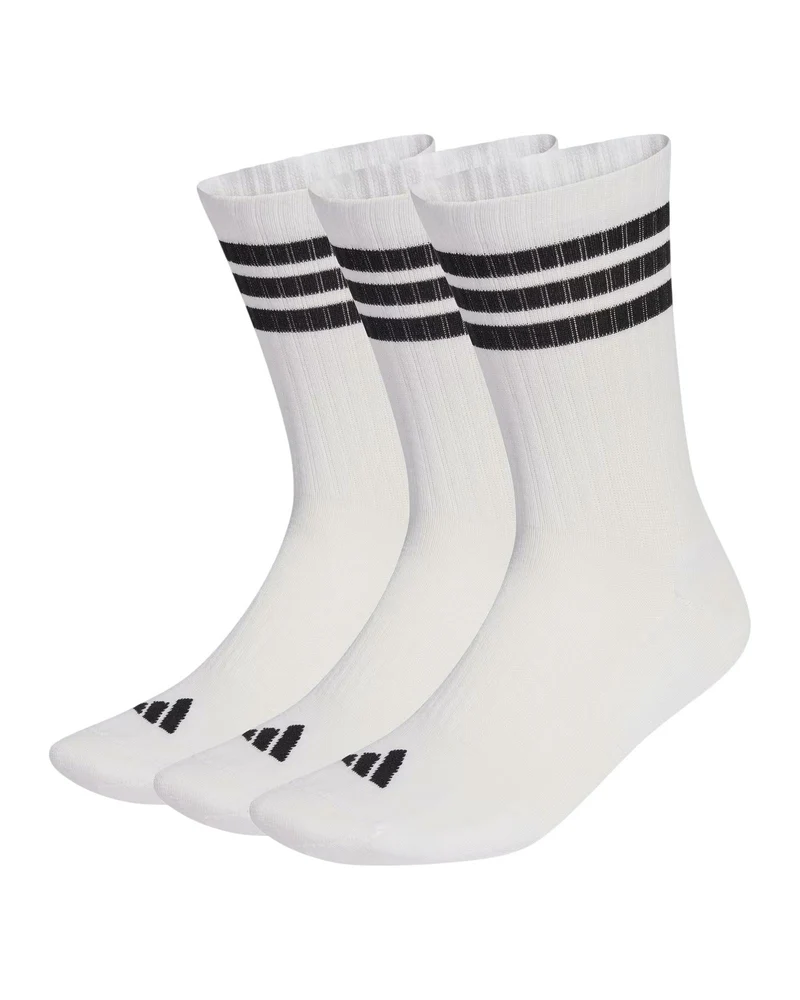 Calze 3-Stripes imbottite a metà polpaccio Adidas (3 paia) White