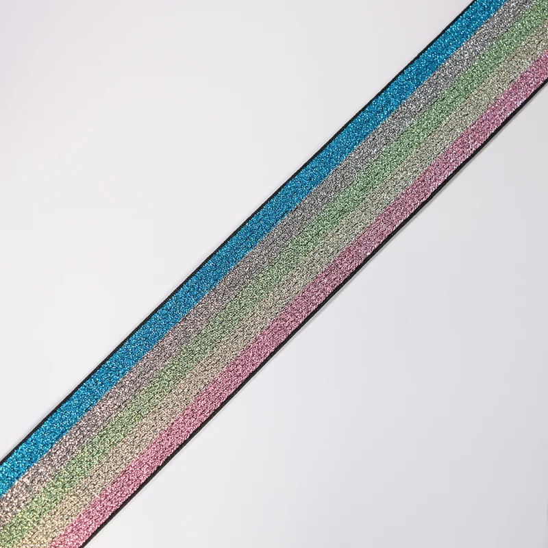 Elastico Righe Arcobaleno Lurex