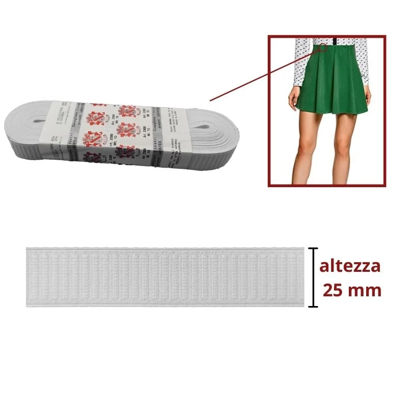 Gro elastico h mm 25 articolo 2300/2 metri 10
