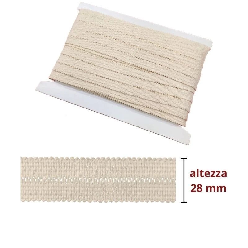 Nastro pieghevole cotone h mm 28 articolo 624/CO metri 20