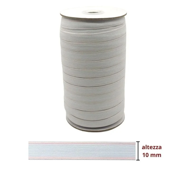 Elastico treccia lavabile h mm 10 articolo 16tl metri 100