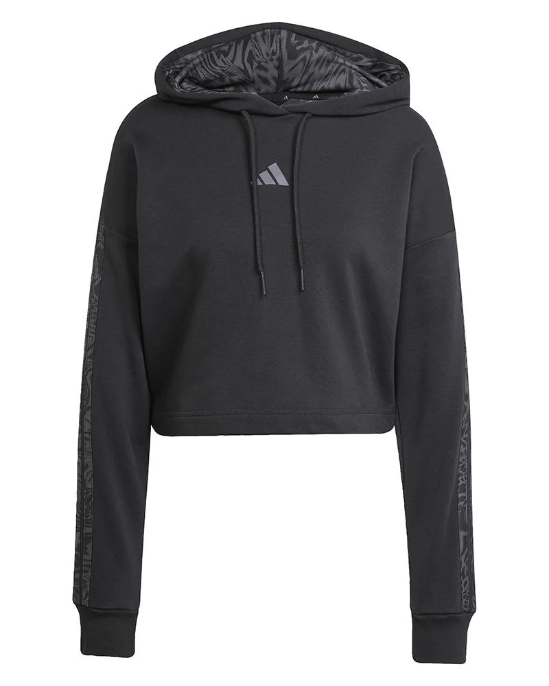 Felpa Donna Essentials 3 Stripes Print French Terry