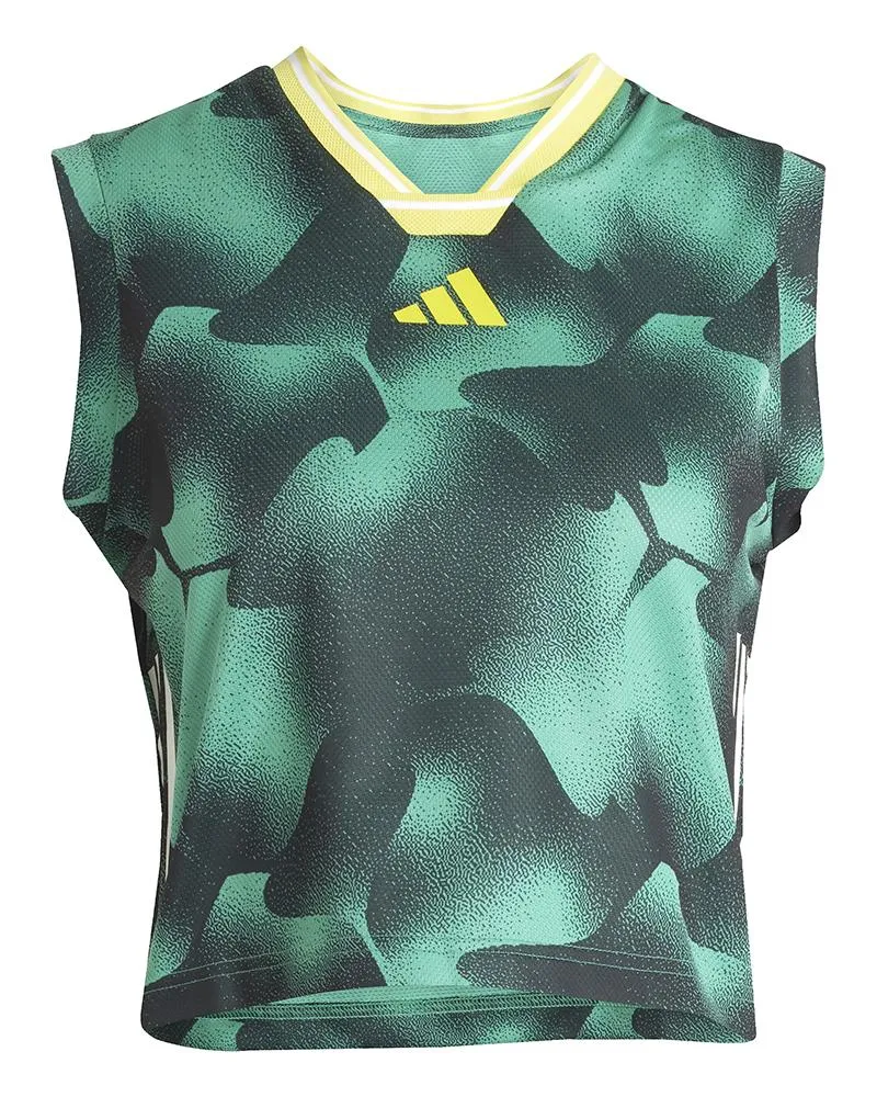 Top Donna Tiro Cut 3 Stripes Mesh