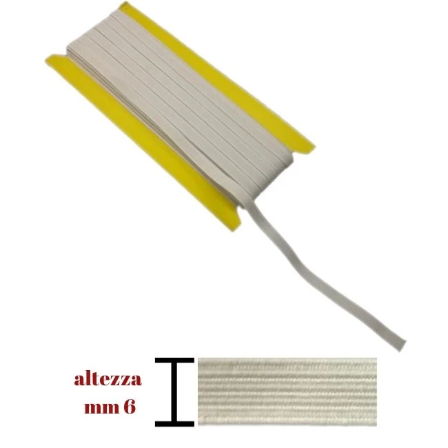 Elastico m20 treccia h mm 6 articolo 12T metri 20