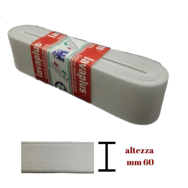 Elastico lavaplus gallone h mm 60 articolo 9140/60 metri 10