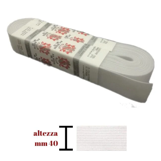 Elastico gallone h mm 40 articolo 822/40 metri 10