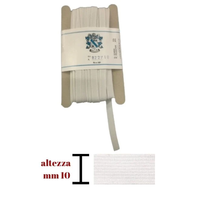 Elastico gallone h mm 10 articolo 822/10 metri 10
