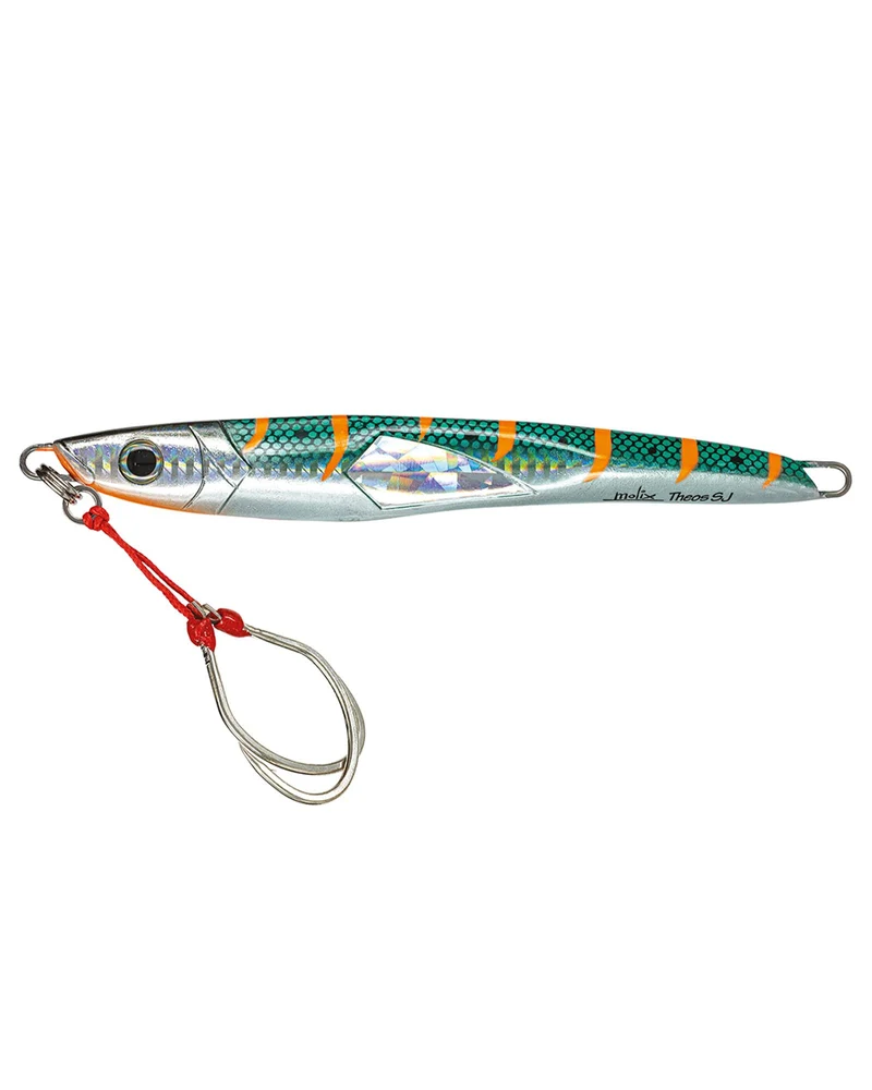 Theos Shore Jig LEAD FREE 100 g - Anchovy Orange Striped