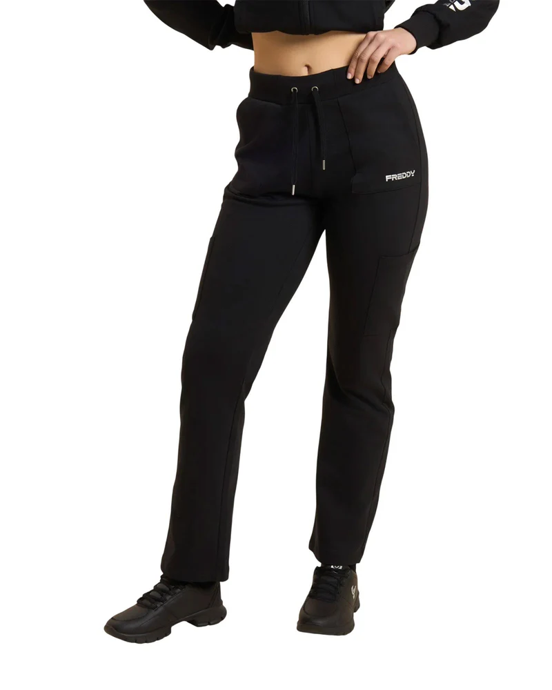 Regular fit trousers with camp pockets - Black