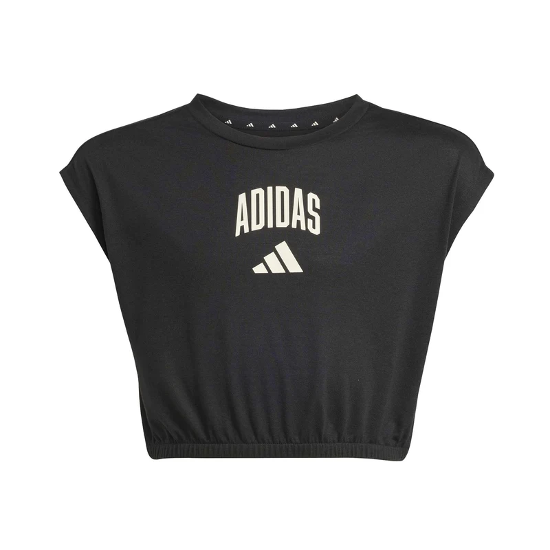 Seasonal College Typography T-Shirt Jr- Black