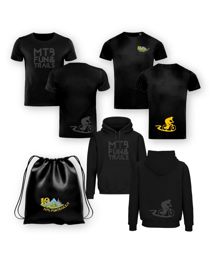 Kit MTB Fun & Trails Nero con Felpa Nera