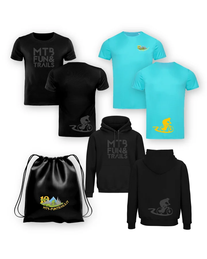 Kit MTB Fun & Trails Azzurro con Felpa Nera