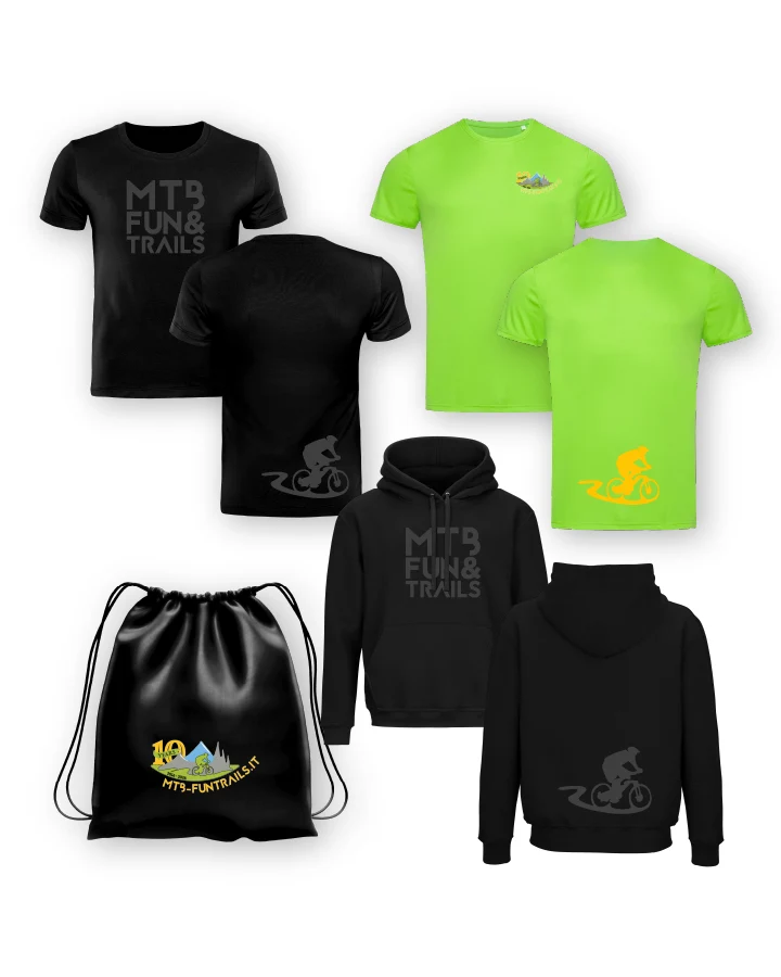 Kit MTB Fun & Trails Verde con Felpa Nera