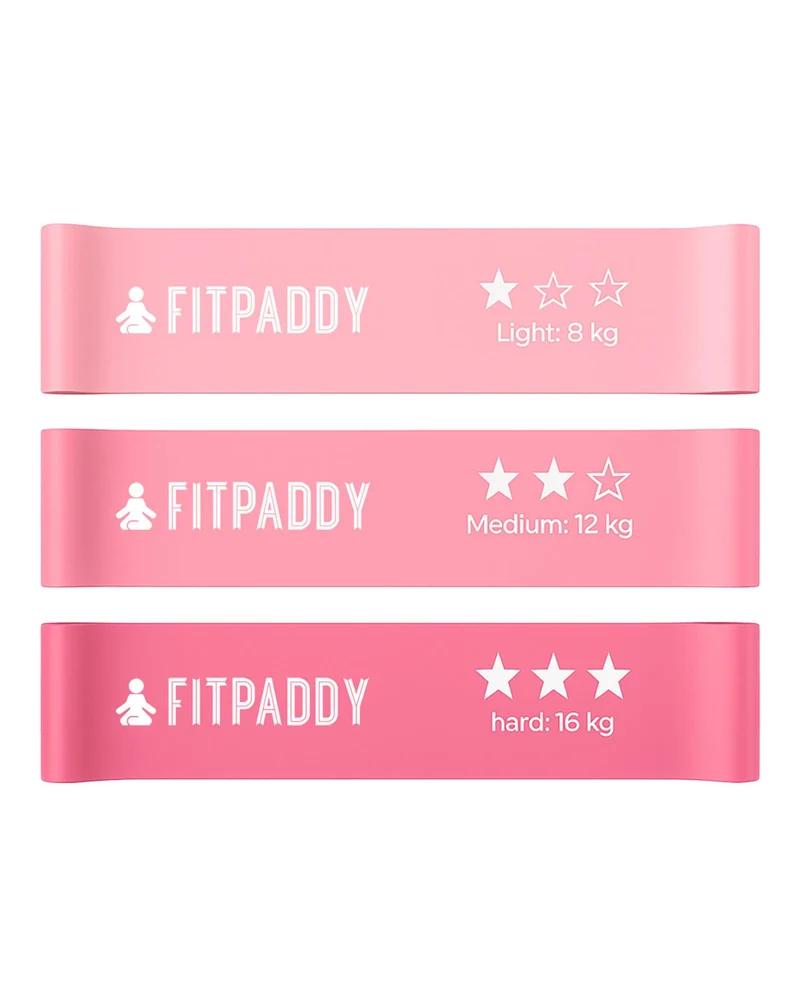 Fasce Elastiche Rosa - Kit 3 Pezzi