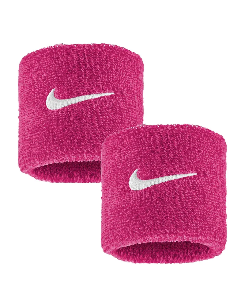 Swoosh Classic Small Wristbands - Vivid Pink/White