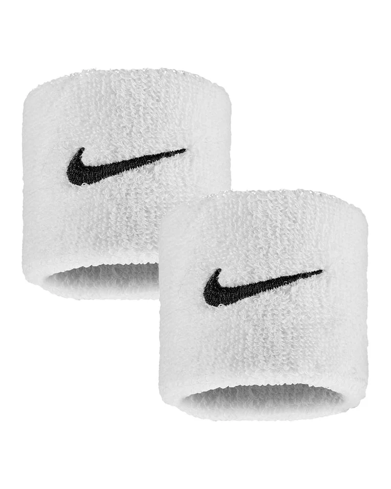 Swoosh Classic Small Wristbands - White/Black