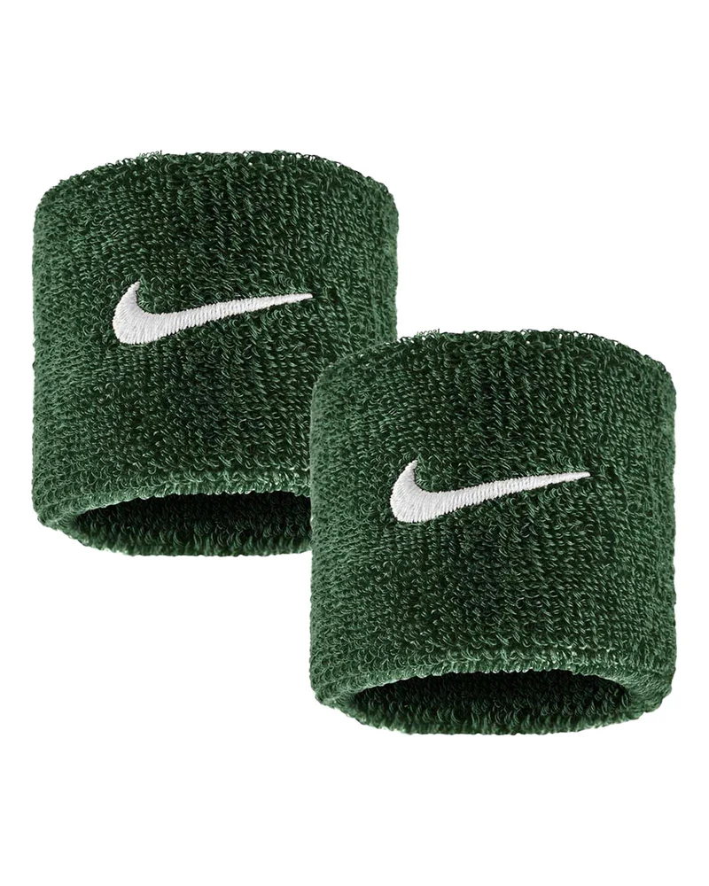 Swoosh Classic Small Wristbands - Gorge Green/White