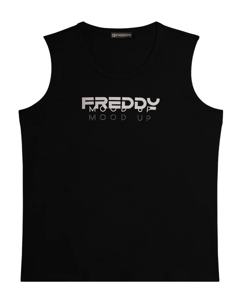 Canotta ''Mood Up'' con Logo - Black