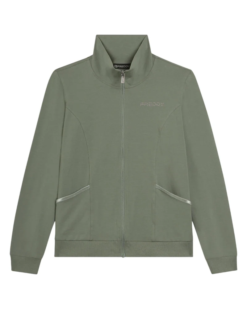 Felpa con Zip e Collo Alto - Iceberg Green
