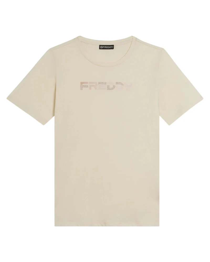 T-Shirt con Logo Olografico - Whitecup Gray