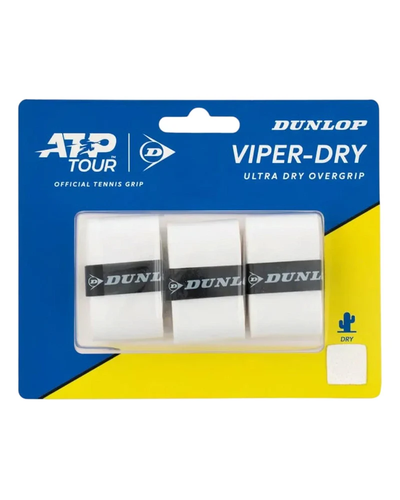 Viper-Dry Overgrip 3 Pcs Blister - White