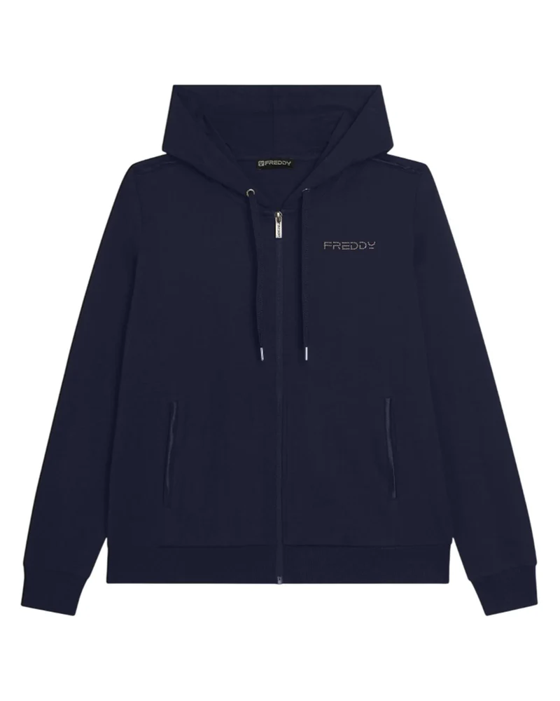 Felpa con Cappuccio e Zip - Dark Sapphire