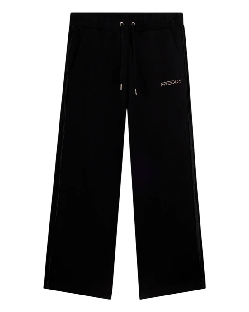Pantaloni Cropped Wide Leg - Black