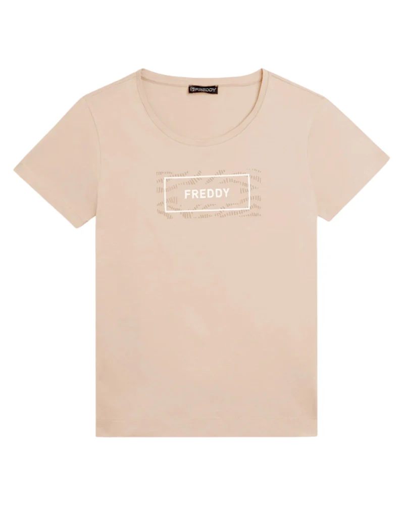 T-Shirt Logo con Grafica Ondulata - Whitecup Gray