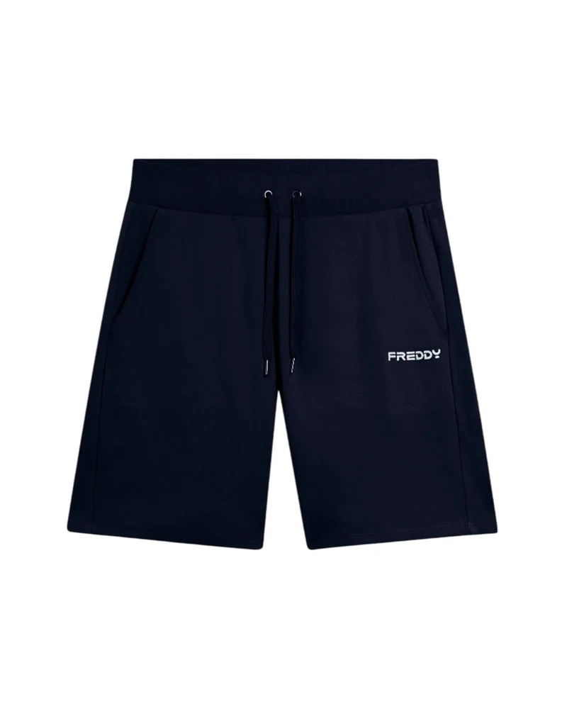 Pantaloni Corti con Logo in Glitter - Dark Sapphire