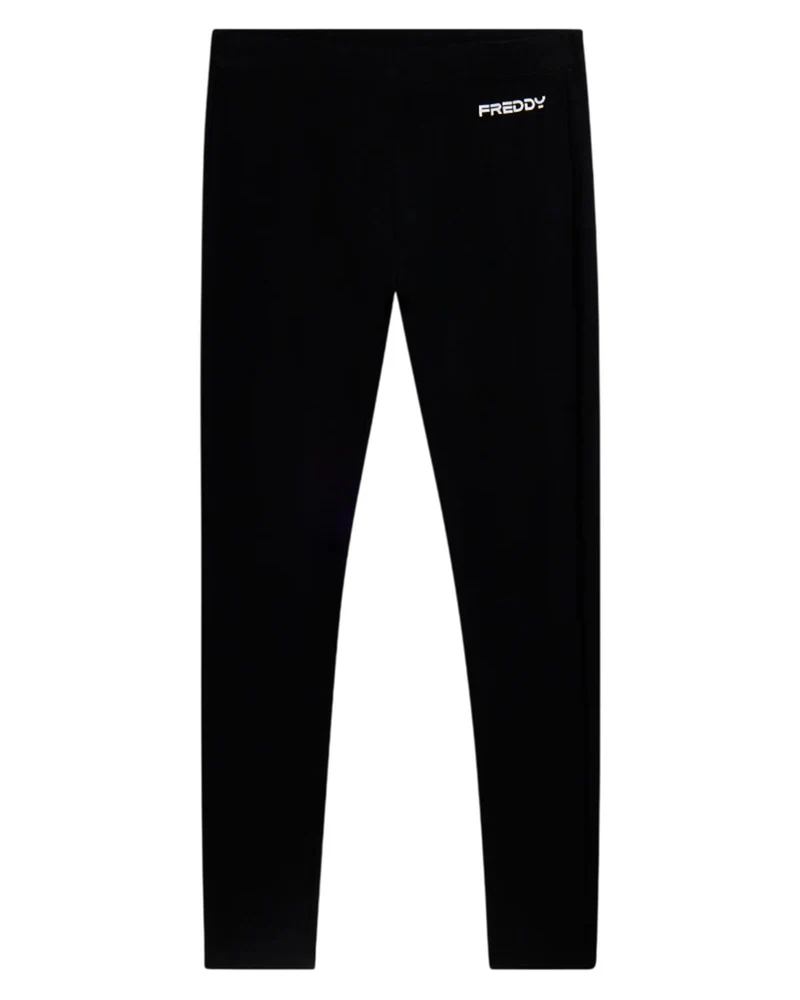 Leggings con Logo in Glitter - Black