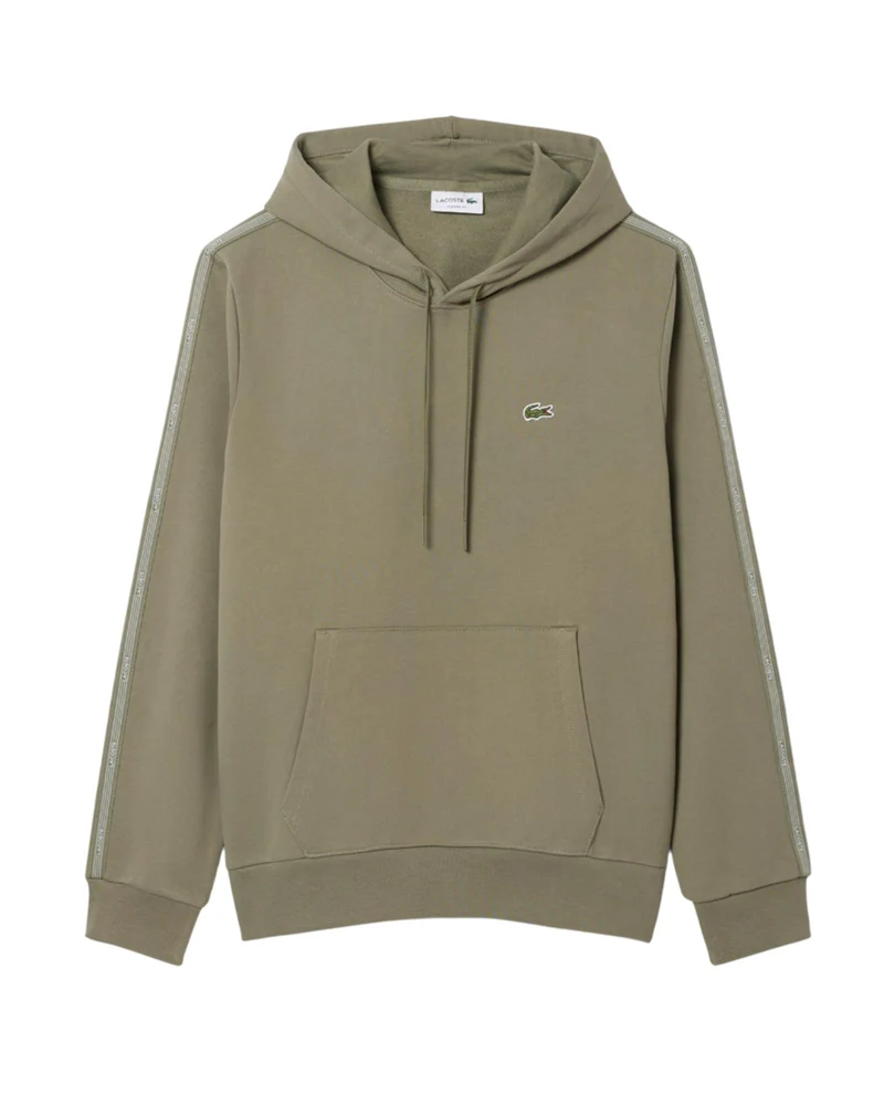 Felpa con Cappuccio e Logo a Righe