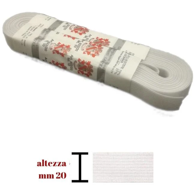 Elastico gallone h mm 20 articolo 822/20 metri 10