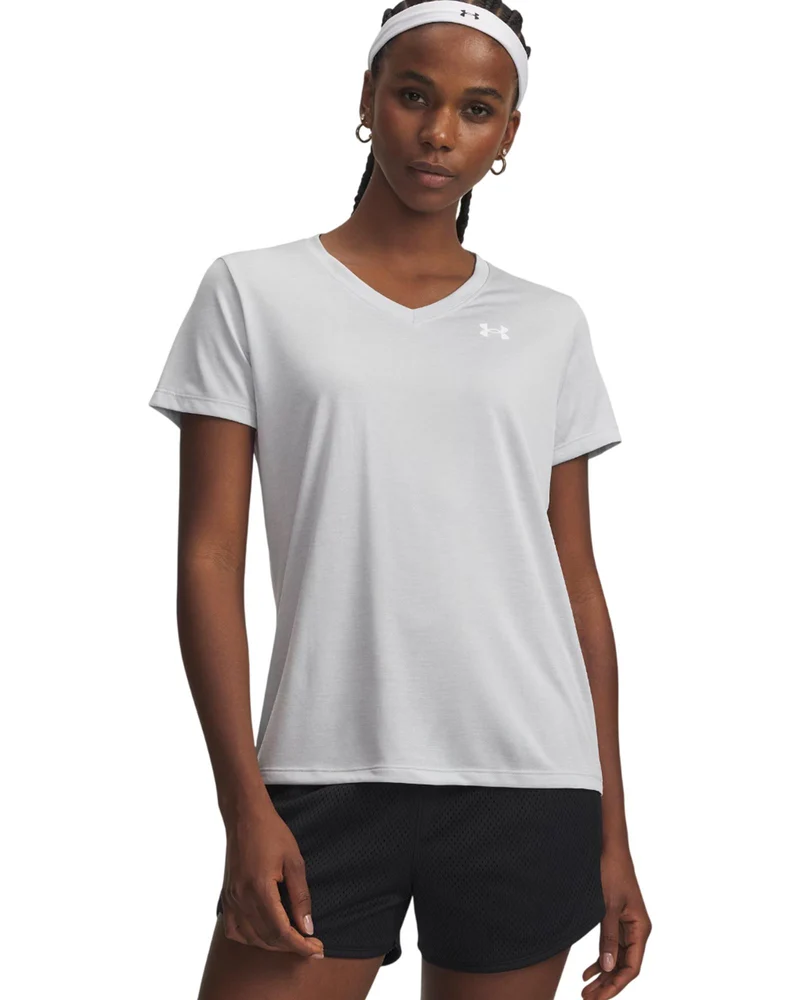 Maglietta V- Neck Tech Twist - Halo Gray / White Taglia L/M