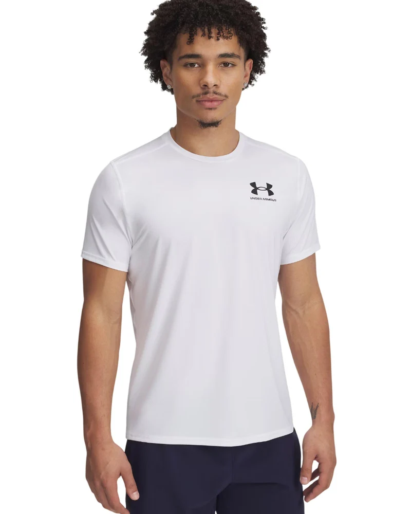 Maglietta HeatGear Fitted - White / Black
