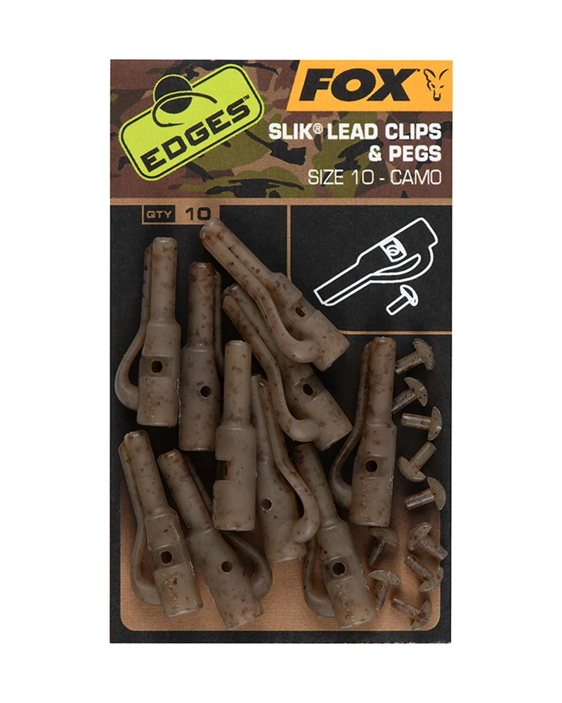 Edges Camo Size 10 Slik Lead Clip + Pegs