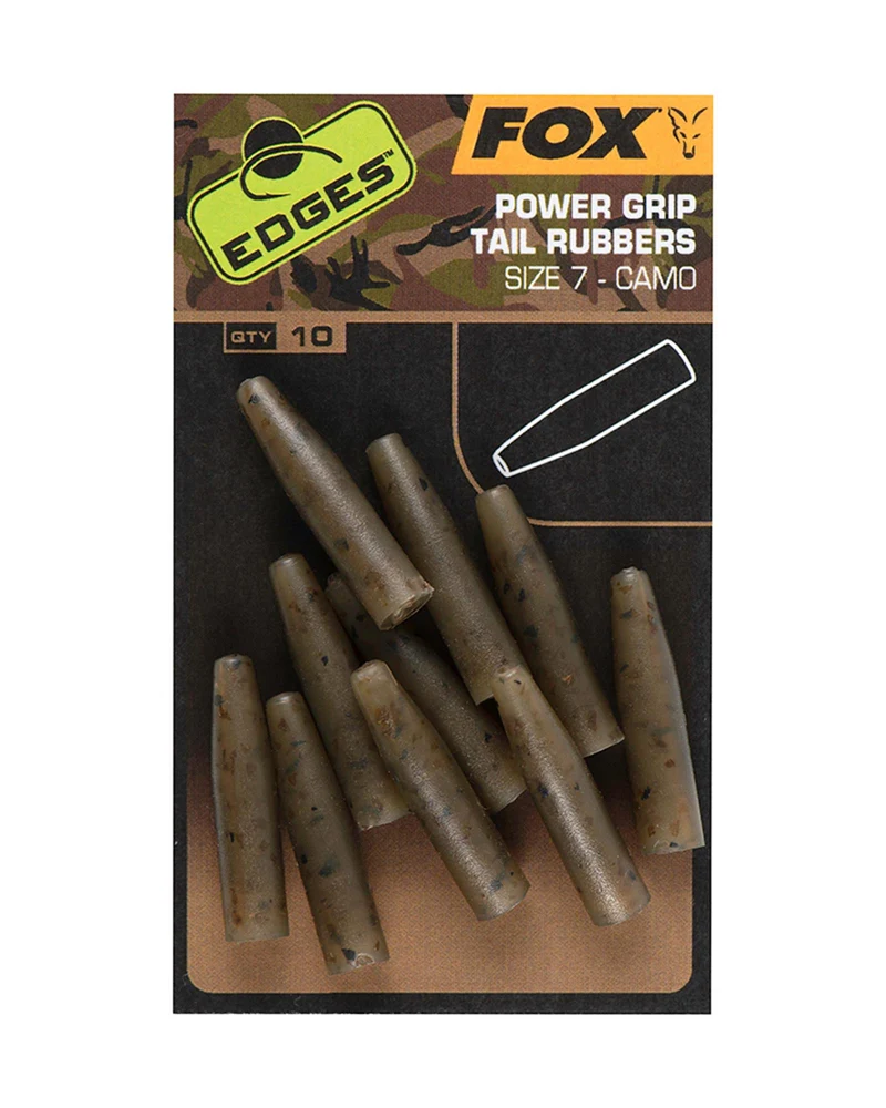 Edges Camo Powergrip tail rubbers size 7x 10pcs