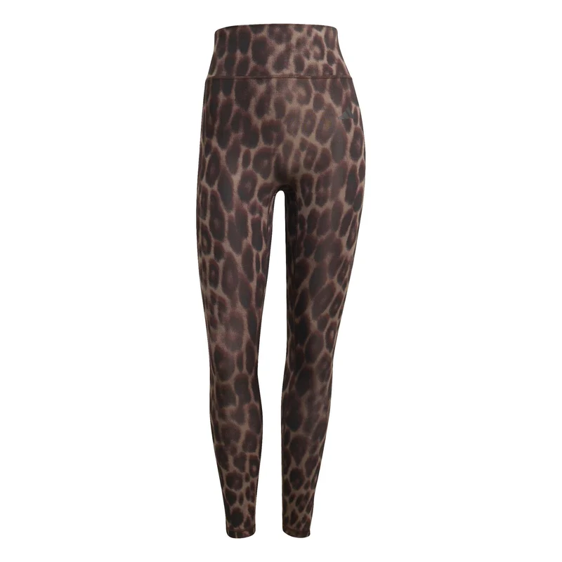 Leggings Optime Essentials Workout Leopard 7/8 - Earth Strata / Black