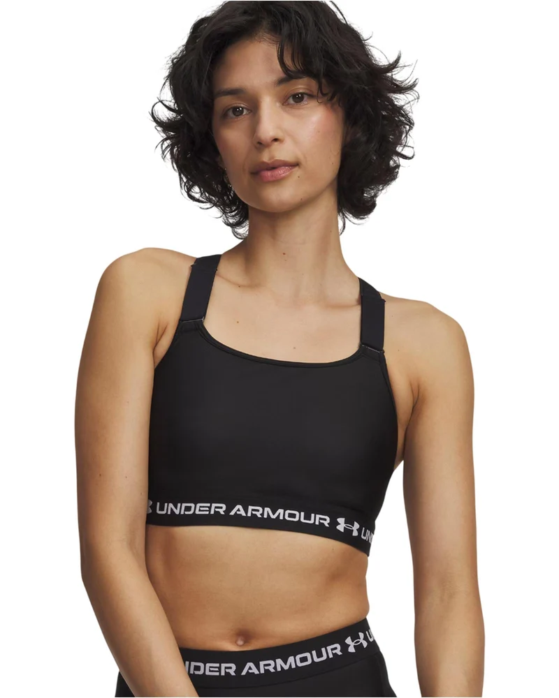 Reggiseno Sportivo HeatGear Crossback High - Ultimate Black / White