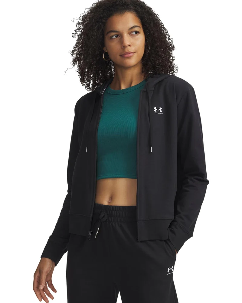 Felpa Full Zip Sport Terry - Black / White