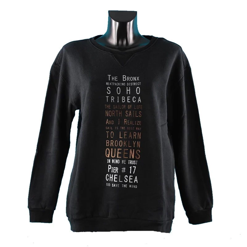 Felpa Donna Slub Girocollo