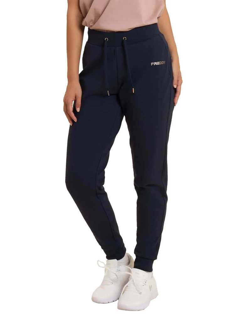 Pantaloni Con Caviglia A Costina Donna