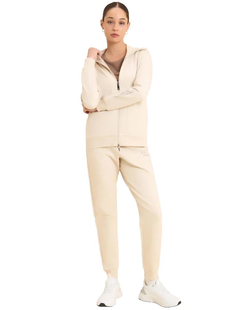 Felpa Con Zip E Collo Alto Risvoltabile Donna