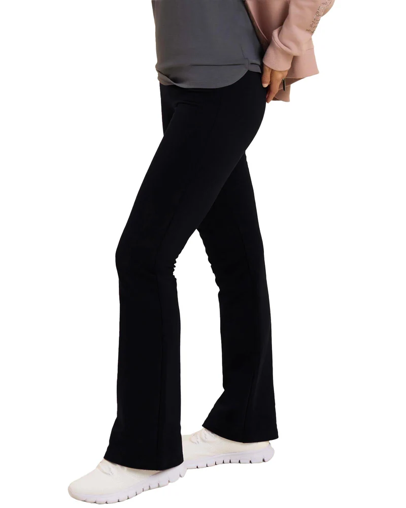 Leggings Donna Flare In Felpa Elasticizzata