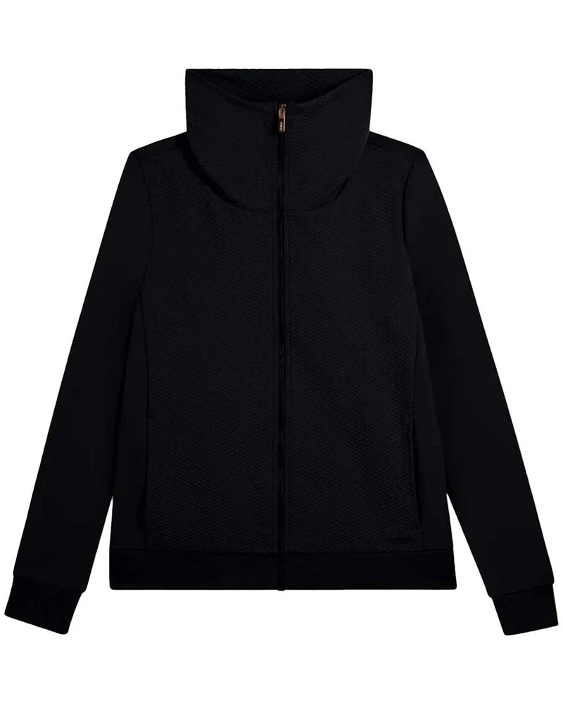 Felpa Full Zip Con Collo Alto Donna