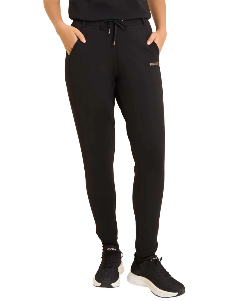 Pantaloni Slim Fit Con Spacchi Laterali Donna